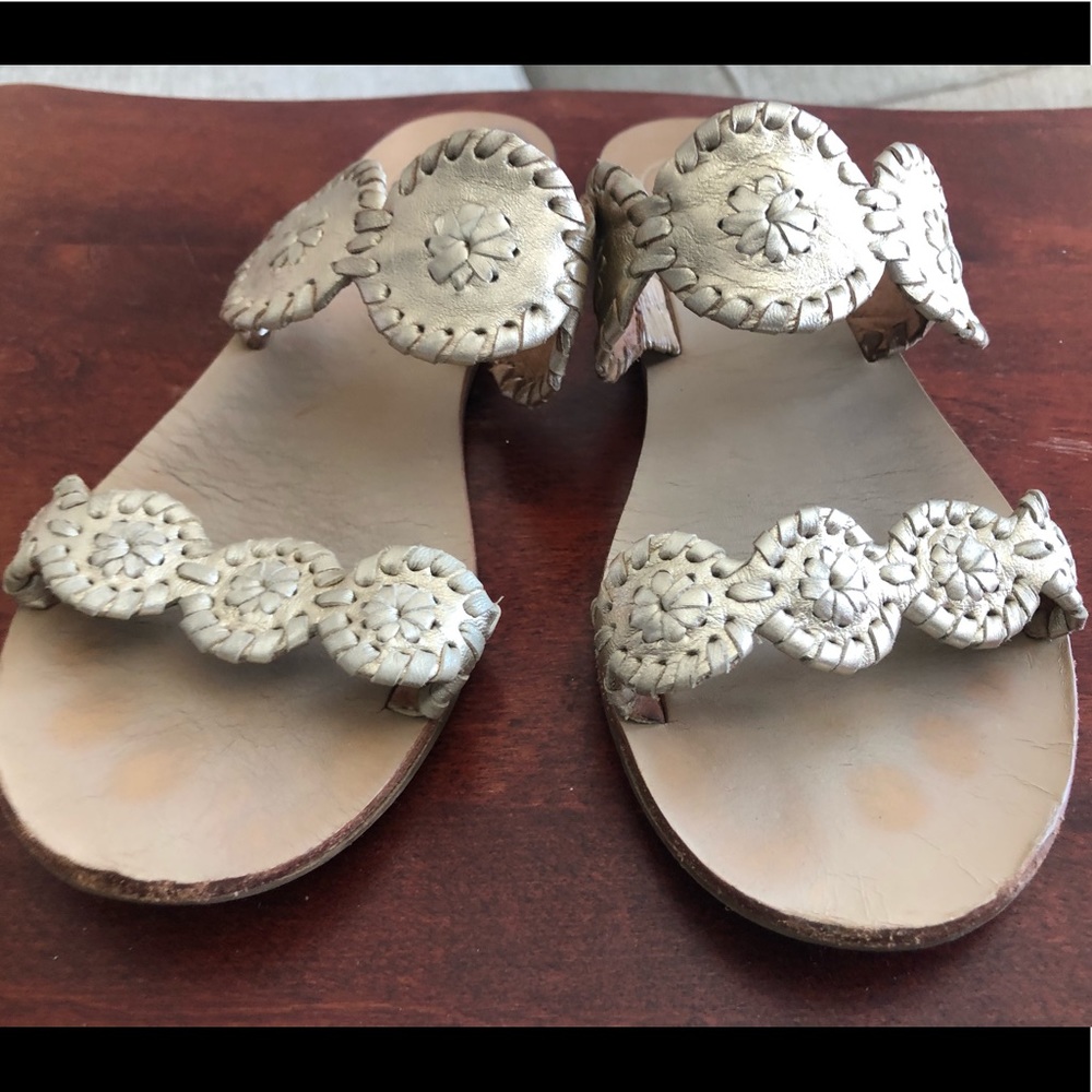 Jack Rogers Lauren sandal Platinum size 7.5